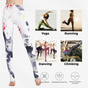 New Arrival Fitness Gym <b>Yoga</b> Wear Heat-Transfer Printed High Waist Quick Dry <b>Women</b> <b>Leggings</b> - Product Image 5