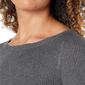 Woman's Knitted Sweater Women's Ultra Soft <b>Oversized</b> Sweater Breathable Cotton Super Soft O-neck Sweater - Product Image 3