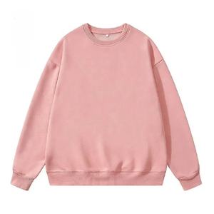 Sweat-shirts à col rond pour hommes, coupe oversize et régulière, avec logo personnalisé, légèrement raccourcis, style streetwear, en coton éponge non tissé, couleur unie, pour l'hiver - Product Image 1