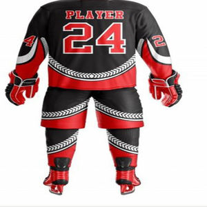 Uniforme de hockey sur glace personnalisé pour équipe, impression par transfert thermique de haute qualité à 100%, coupe-vent, respirant, écologique, couleurs personnalisées - Product Image 2