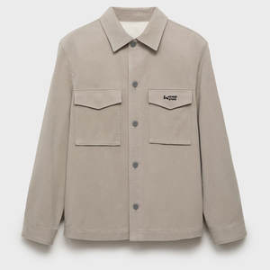 Solid Color And Solid Pattern Plain Dyed Men's Jacket OEM Service Windproof Men Stylish Jacket - Product Image 6