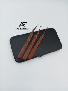 Pinzas para pestañas profesionales de oro rosa, acero inoxidable sostenible, 45 ángulos de 90 grados, herramienta de alta belleza de fibra recta puntiaguda - Product Image 4