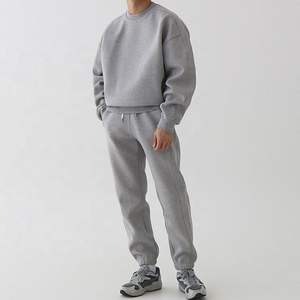 Ensemble de survêtement décontracté unisexe pour homme, 2 pièces, 100 % coton respirant, haut de gamme, OEM personnalisé, automne - Product Image 5