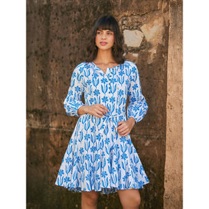 Vestido Midi Ashley - Elegantes Opciones Florales y Lisas para Mujer, Cintura Imperio con Volantes para Fiestas, Eventos Formales y Uso Diario - Product Image 4