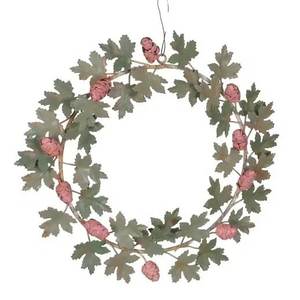 Multi Color Wrought Iron Metal <b>Wreath</b> <b>Hanger</b> With Artificial Flowers Multiple Colors for Home Holiday Christmas Hanging Decor - Product Image 6