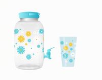 ANAX Distributeur d'eau chaude/froide à chargement par le bas, anti-fuite, sans BPA, style Zen Asiatique, en plastique, capacité 7 litres, manuel, pour bureau