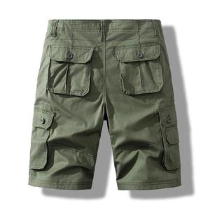 Shorts cargo de sport pour homme, style streetwear, grande taille, en coton respirant, séchage rapide, coupe-vent, taille élastique, pour la course et la gym - Product Image 1