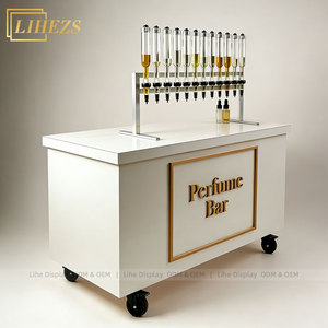 Bar à parfums portable de luxe, station de distribution de parfums portable à 12 têtes, fabricant de kiosque à parfums roulant personnalisé - Product Image 6