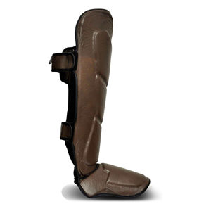 Protège-tibia et protège-cou-de-pied pour la boxe Muay Thai et le combat d'arts martiaux Protège-tibias en cuir durable personnalisés avec OEM - Product Image 3