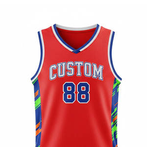 เสื้อทีมบาสเก็ตบอลชายแบบสั่งทำพิเศษ พร้อมกราฟิก ชื่อ และหมายเลข  แบบซับลิเมชั่น น้ำหนักเบา สำหรับนักกีฬา - Product Image 3