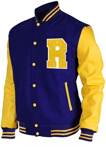 Veste universitaire d'hiver pour homme, col montant, logo frontal, veste bomber de baseball de qualité supérieure, veste de motard, laine 100% - Product Image 6