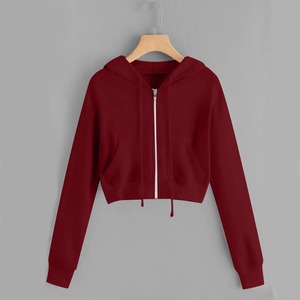 Premium Quality Women's Long Sleeve Casual <b>Workout</b> <b>Hoodie</b> Cropped Perfect Fit for Winter Season Custom Weaving ODM Supply - Product Image 3
