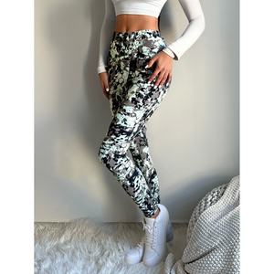 Fournisseur en gros de leggings colorés taille haute pour femmes, élasthanne/nylon extensible dans les 4 sens, respirant, longueur cheville pour le fitness, le yoga - Product Image 3