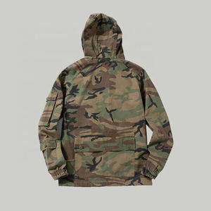 Hiver 100% coton mélangé Hoodie pour hommes New Solid Color Hoodie Outdoors Camping Hunting Jacket Men's Sports Camo Hoodies - Product Image 3
