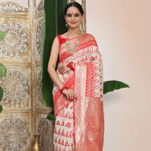 ผ้าโสร่งผ้าคอตตอนผ้าลินินดีไซน์แฟนซีตลาดขายส่งในอินเดีย - Product Image 1