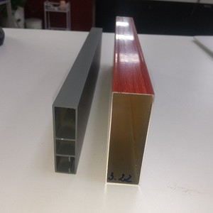 โปรไฟล์ท่อสี่เหลี่ยมเคลือบด้วยไม้และผงอะลูมิเนียมผลิตในเวียดนาม - Product Image 3