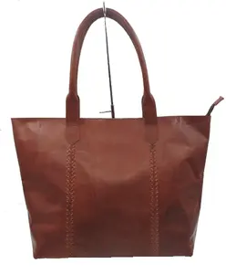 กระเป๋าโท้ทหนังถักทำมือแบบวินเทจหนังควายคุณภาพสูงทำด้วยมือสำหรับทุกวันเรามีสินค้าในอินเดีย - Product Image 1