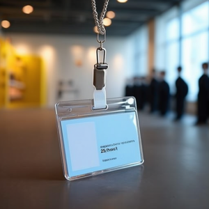 Rotating Clip <b>Name</b> Badge Holders with Blank Insert Labels (25/Pack) - Product Image 3