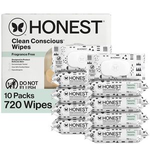 Mejor Precio Toallitas Húmedas para Bebés Honests para Piel Sensible, Sin Fragancia, Multiusos, Diseño con Patrones, 720 Unidades (10 Paquetes de 72) - Product Image 2