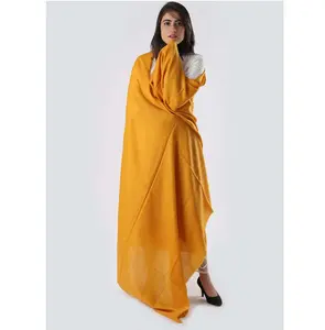 Woll schals Gelbe Farbe Einfache lange Quasten Kashmiri-Schals Hochwertige, hochwertige, maßge schneiderte Schals