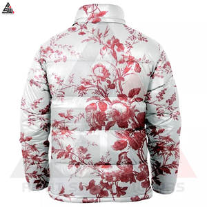Veste à bulles d'hiver en gros pour hommes Logo avant Couleurs personnalisées Transfert par sublimation de haute qualité Coupe-vent Fabriqué au Pakistan - Product Image 4