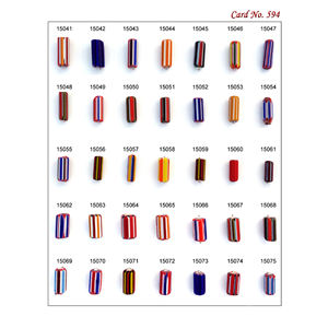 Suministros de alta demanda, cuentas de vidrio Chevron para la fabricación de joyas disponibles a los mejores precios asequibles, cantidad a granel al por mayor - Product Image 2