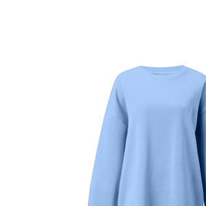 เสื้อสเวตเชิ้ตผู้หญิงทรงโอเวอร์ไซส์ ผ้าถักนิตติ้ง 100% ผ้าฝ้าย นุ่มสบาย หนานุ่ม เหมาะสำหรับฤดูหนาว ทรงหลวม มีโลโก้ด้านหน้า ปรับแต่งได้ - Product Image 4