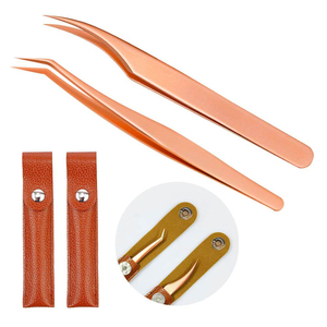 Nouvelle arrivée russe Volume Lash Extension Tweezer Diamond Grip pince à cils antidérapante avec étui - Product Image 2