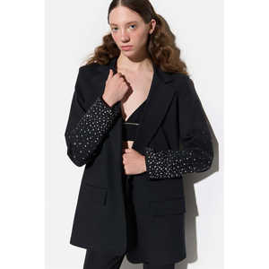 Chaqueta Blazer Negra con Mangas Decoradas - Product Image 2