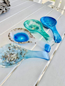 Ensemble de couverts à salade en résine DECORATICON, fait main, 100% résine, pour la maison et l'hôtellerie, comprend une cuillère à glace, un service à salade - Product Image 4