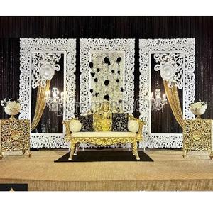 Elegante Marco de fondo blanco para decoración de Walima, boda asiática, paneles de fondo asequibles, tema romano, marcos de fondo de escenario de boda - Product Image 1