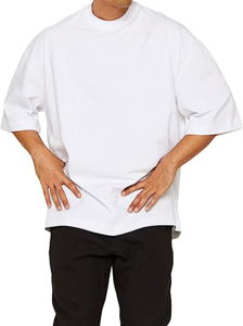 T-shirt surdimensionné à épaules tombantes pour homme 100% coton séchage rapide et léger motif imprimé de logo personnalisé - Product Image 3