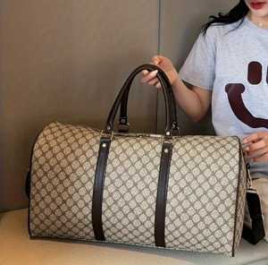 กระเป๋ากีฬาทรงดัฟเฟิลความจุขนาดใหญ่กระเป๋าเดินทางหนังเทียมใส่ได้อเนกประสงค์กระเป๋าเดินทางธุรกิจมีสไตล์ - Product Image 6