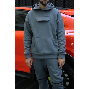Survêtements d'hiver pour hommes en coton lourd avec logo personnalisé du fabricant, ensembles deux pièces, sweats à capuche, survêtements - Product Image 1