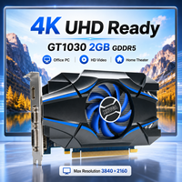 Carte graphique GT1030 2 Go DDR5 64 bits avec refroidissement par ventilateur / Prise en charge DVI 4K pour jeux sur ordinateur de bureau - Nouvelle