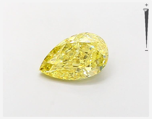 เพชรลูกแพร์1.02ct ตัดสีเหลืองแฟนซีมีความคมชัด VS1เพชรหลวมที่ปลูกในห้องปฏิบัติการสำหรับเครื่องประดับเพชร-ได้รับการรับรอง IGI - Product Image 1