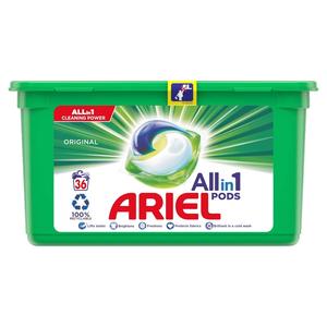 Capsules de lessive Ariel Platinum, 36 unités – Technologie avancée d'élimination des taches - Product Image 1