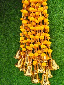 Assorted Pom Pom Beads Garlands With Bell Housewarming Sangeet Stage Henna Night Jaggo <b>Decorations</b> Poruwa Ceremony Lohri Decor - Product Image 3