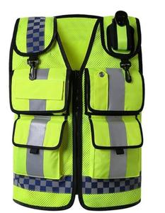 เสื้อกั๊กนิรภัยสะท้อนแสงแบบปรับแต่งได้สำหรับงานกลางแจ้ง สีสันหลากหลาย เหมาะสำหรับไซต์ก่อสร้าง มีกระเป๋าหลายช่อง - Product Image 1