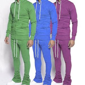 เสื้อผ้าแนวสตรีทระบายอากาศของผู้ชายชุดออกกำลังกายแขนยาวมีฮู้ดชุดออกกำลังกายฤดูหนาวสำหรับฝึกซ้อมและวิ่งออกกำลังกาย - Product Image 5