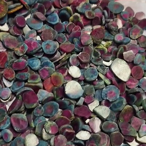 980 piezas de rubí natural zoisita 8mm a 15mm rebanada Lisa 1180 Cts lote Iroc ventas alta calidad rubí zoisita piedra preciosa plana suelta - Product Image 1