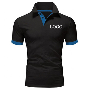 <b>Top</b> Quality <b>Men's</b> Casual T Shirt High Quality 100% Cotton Breathable Polo with Short Sleeves Solid Pattern Custom Logo Printed - Product Image 2