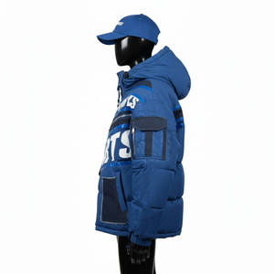 Veste matelassée oversize pour femmes, tissu en polyester, panneau contrasté, veste d'hiver avec logo personnalisé, veste matelassée pour femmes - Product Image 3