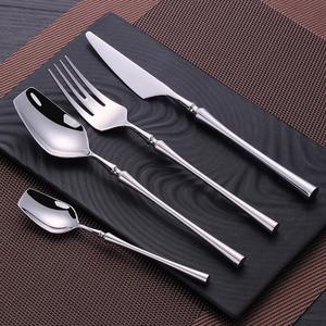 Modern Silver Stainless Steel Cutlery <b>Set</b> Hot Sale Premium <b>Flatware</b> <b>Set</b> Durable and Stylish Perfect for Luxury Dining Experience - Product Image 1