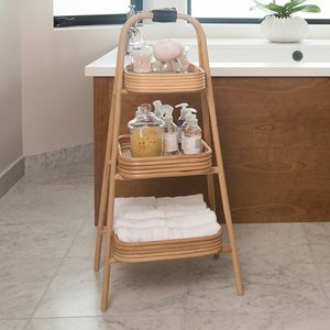 Plateau de service rond à 3 niveaux en bambou tressé à la main, écologique, haute qualité, taille personnalisée, pour la maison et la restauration, fabriqué au Vietnam, FBA pour - Product Image 5