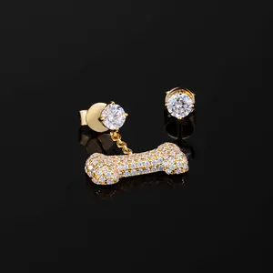 Pendientes de Aro de Plata de Ley 925 con Diamantes Cultivados en Laboratorio, Ecológicos y de Lujo, Suministro al por Mayor, Regalo - Product Image 3