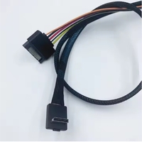 ميني SAS oculul4i PCIe حبر NVMe شمع 90 درجة كوع إلى U.2 من أجل SDD t نقل البيانات GEN4