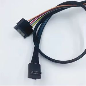 Mini Sas Oculink 4i Pcie 4.0 Nvme Sff-8611 90 Graden Elleboog Naar 8639 U.2 Datakabel Voor Sdd T Gegevensoverdracht Gen4 - Product Image 1