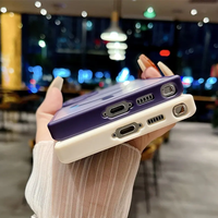 Étui de téléphone magnétique translucide de luxe en TPU + acrylique, garantie 1 an, design couleur unie, original pour S25/S24
