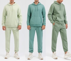 Oem Custom logo Men Stacked French Terry Tracksuit Customized Mens Sweatsuit <b>Sets</b> - Product Image 4